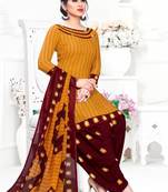 Mustrad crepe printed unstitched dress material