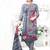 Grey crepe printed unstitched dress material