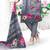 Grey crepe printed unstitched dress material