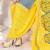 Grey crepe printed unstitched dress material
