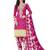 Magenta crepe printed unstitched dress material