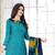 Tarquoise crepe printed unstitched dress material