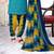 Tarquoise crepe printed unstitched dress material