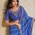 Blue Striped Designer Saree for Women