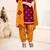 Maroon crepe printed unstitched dress material