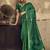 dark green weaving silk blend saree