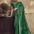 dark green weaving silk blend saree