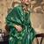 dark green weaving silk blend saree
