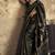 black weaving silk blend saree