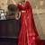 red weaving silk blend saree