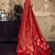 red weaving silk blend saree