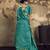 turquiose blue weaving silk blend saree