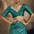 turquiose blue weaving silk blend saree