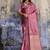 pink satin weaving silk blend saree
