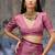 pink satin weaving silk blend saree