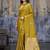 mustard satin weaving silk blend saree