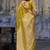 mustard satin weaving silk blend saree