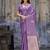 lavender satin weaving silk blend saree