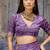 lavender satin weaving silk blend saree