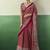maroon faux satin printed saree