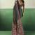 black faux satin printed saree
