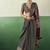black faux satin printed saree