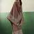 brown faux satin printed saree