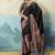 black faux satin printed saree