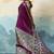 wine faux satin printed saree