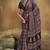 black pink faux satin printed saree