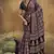 black pink faux satin printed saree