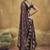 black pink faux satin printed saree