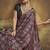 black pink faux satin printed saree