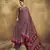 maroon pink faux satin printed saree