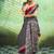 black faux satin print saree