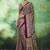 wine faux satin printed saree