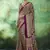 wine faux satin printed saree
