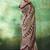wine faux satin printed saree