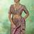 wine faux satin printed saree