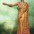 amber faux satin printed saree