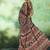 black faux satin printed saree