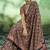 black faux satin printed saree
