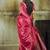 pink weaving faux tussar silk blend saree