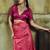 pink weaving faux tussar silk blend saree