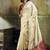 cream weaving faux tussar silk blend saree
