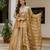 GOLDEN Premium Banarasi Viscose Lehenga Choli with Embroidery & Handwork