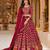 Maroon Ajrakh Print Lehenga Choli with Mirror Work for navratri