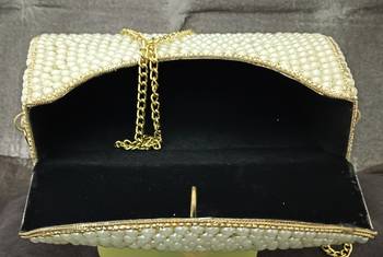 Pearl brass metal clutch 4