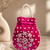 Elegant rani pearl embroidered potli bag with beaded handle