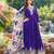 Purple chinon stitched gown with embroidery with digital print dupatta full sleeve embroidered